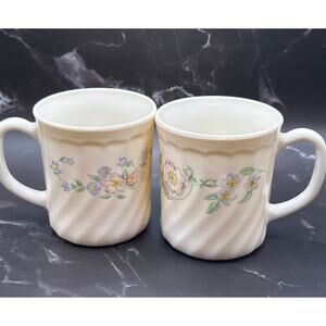 Arcopal France Champetre Coffee Mugs Set of Two French Country Floral Design